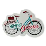 Plaqué de madera, bicicleta "Estad siempre gozosos"