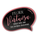 Plaqué forma diálogo. Colección palabras sabias de la Biblia "Mujeres virtuosa"