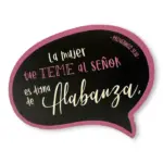 Plaqué forma diálogo, Colección palabras sabias de la Biblia "La Mujer que teme al Señor"