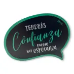 Plaqué forma diálogo, Colección palabras sabias de la Biblia "Tendrás Confianza"
