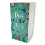 Mini Bloque de madera, Joyas de bendición "Dios cuida de ti"