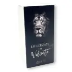 Mini Bloque de madera, Joyas de bendición "Esfuérzate y se valiente"