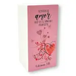 Mini Bloque de madera, Joyas de bendición "Amor"