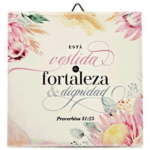 Plaqué cerámico "Fortaleza y dignidad"