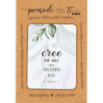 Magnetos de madera para refrigerador "El que cree"