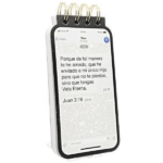 Libreta troquelada "Juan 3:16"