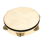 Pandereta de madera redonda sencilla 8"