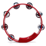 Pandereta redonda 8" roja