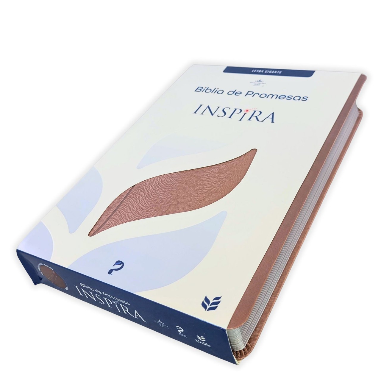 Biblia de Promesas RV1960, Inspira, Letra Gigante, Piel especial rosa dorado