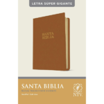 Santa Biblia NTV, letra súper gigante (SentiPiel, Café claro)