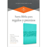 Biblia RVR60 para Regalos y Premios, turquesa simil piel