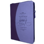 Libreta Imitación Piel Purpura con Cierre Amor de Dios