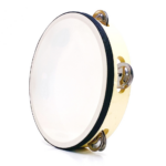 Pandereta madera redonda sencilla 8" Tambor plástico