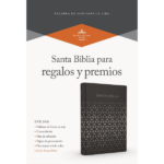 Biblia RVR60 para Regalos y Premios, negro/plata símil piel