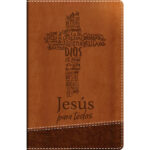 Santa Biblia de Promesas RVR-1960, Jesús para todos, Letra Grande / Tamaño Manual, Piel especial, Café