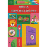 Biblia RVR 1960 para niños exploradores, lavanda compás símil piel