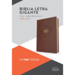 Biblia RVR 1960 letra gigante, café piel fabricada (Edición 2023)