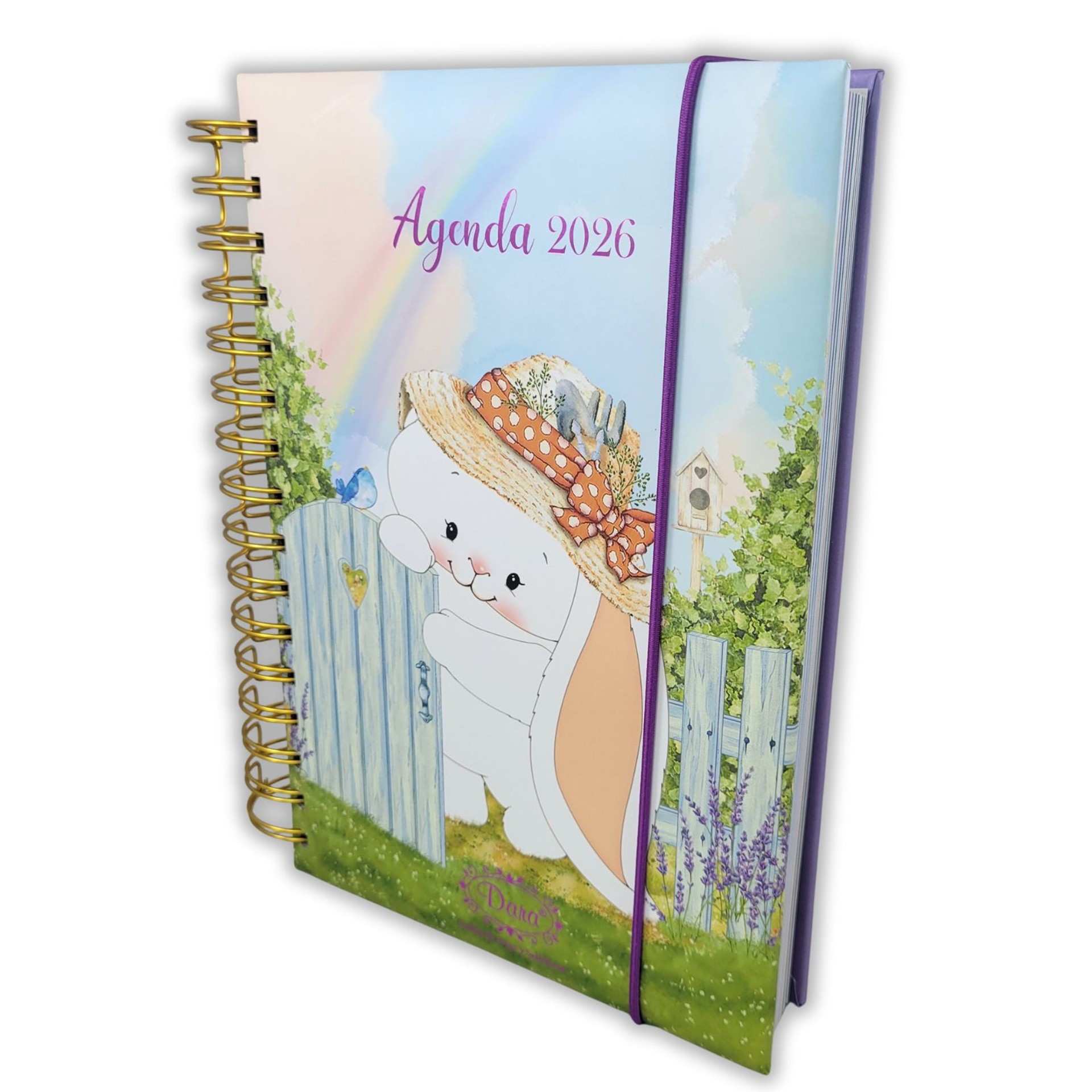 Agenda Dara 2026 – Conejita y arcoíris