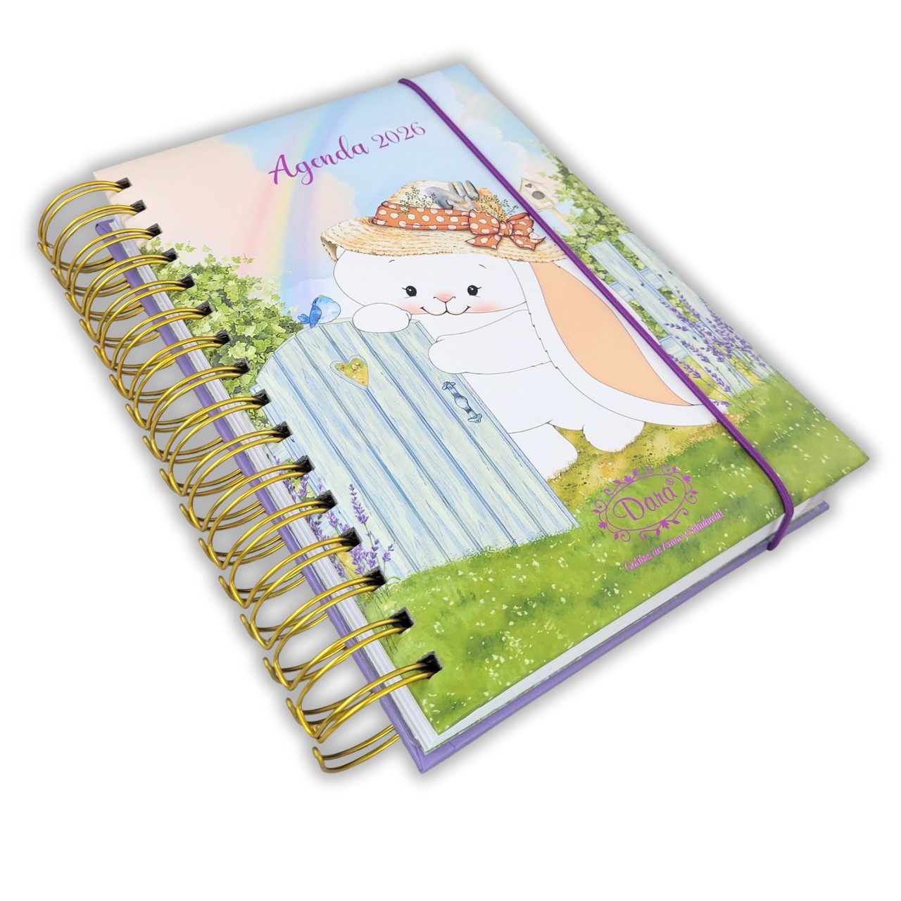 Agenda Dara 2026 – Conejita y arcoíris