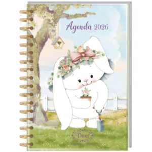 Agenda Dara 2026 - Conejita y jardín