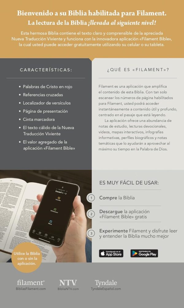 Biblia ultrafina NTV, con Filament (SentiPiel, Negro, Índice, Letra Roja)