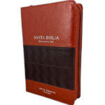 Biblia RVR 1960 Tamaño manual, Letra Gigante 14 pts. Imit. piel Café con cierre e índice