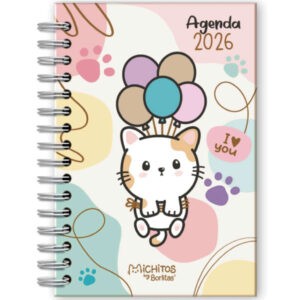 Agenda Michitos 2026 – Gatito y globos