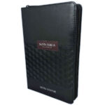Biblia RV1960 Letra Grande 12 pts. Imit. piel negro con cierre e índice