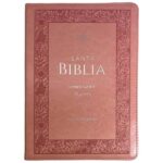 Biblia RV1960 Letra Gigante 15 pts. Imit. piel rosado claro con índice