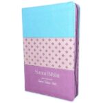 Biblia RV1960 Letra Grande 12 pts. Tricolor azul/rosa/lila con con cierre e índice