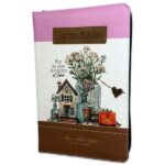 Biblia RV1960 Letra Grande 12 pts. Imit. floral café y rosa con cierre e índice - Yo y mi casa