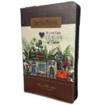 Biblia RV1960 Letra Grande 12 pts. Imit. piel floral marrón con cierre e índice - Yo y mi casa