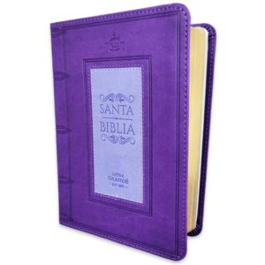 Biblia RVR1960 Tamaño Compacto 12 pts. Imit. piel cuadrado lila/lila