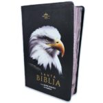 Biblia RVR60 Letra Súper Gigante 19 pts. Imit. piel negro águila con canto pintado